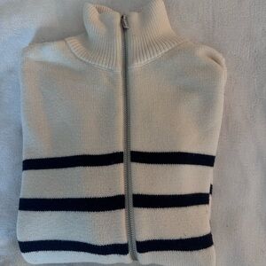 Striped Zara Zip-Up Sweater
